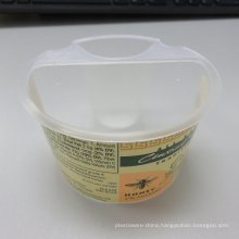 High Quality Food Grade Clear Plastic 7oz 2-compartment smoothie cups with lids for wholesale
